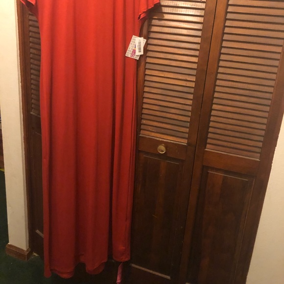 BOGO 50% off Lularoe Orange Maria maxi dress - Picture 2 of 4